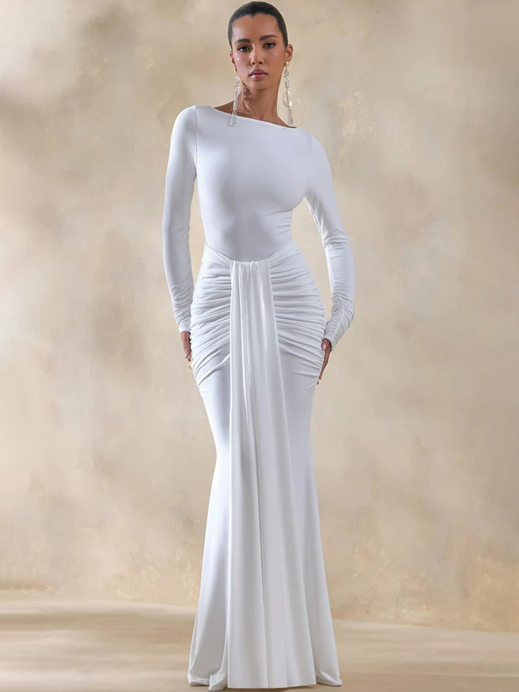 Blifanbo Elegant Long Sleeve S - Formal Wear Gowns For Women 评论和价格