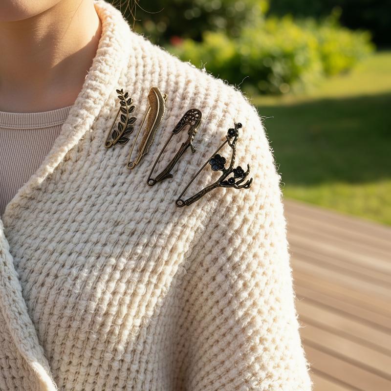 Retro Durable Alloy Brooch Lar - Women'S Formal Wear Cardigan 评论和价格