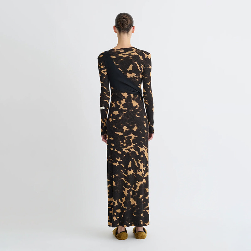 Brown Leopard Print Women Prom - Formal Wear Gowns For Women 评论和价格