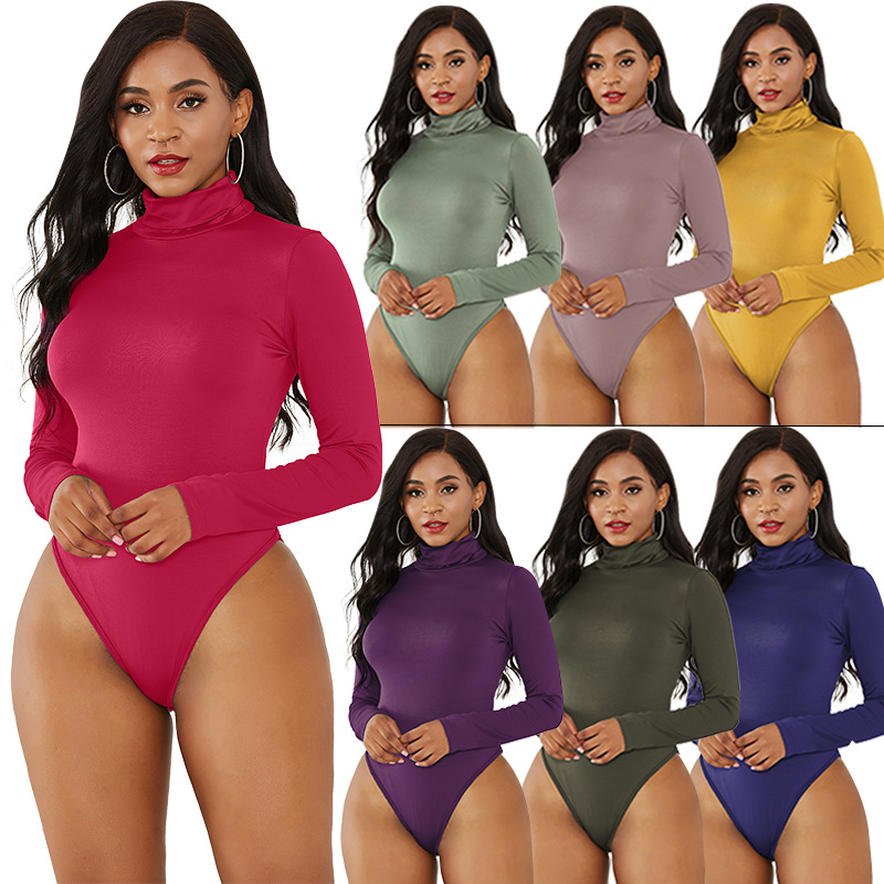 Women Bodysuit Turtleneck Autu - Turtleneck Bodysuit Office 评论和价格