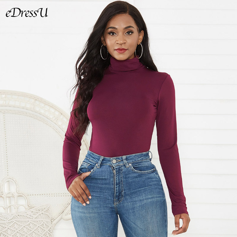 Women Bodysuit Turtleneck Autu - Turtleneck Bodysuit Office 评论和价格