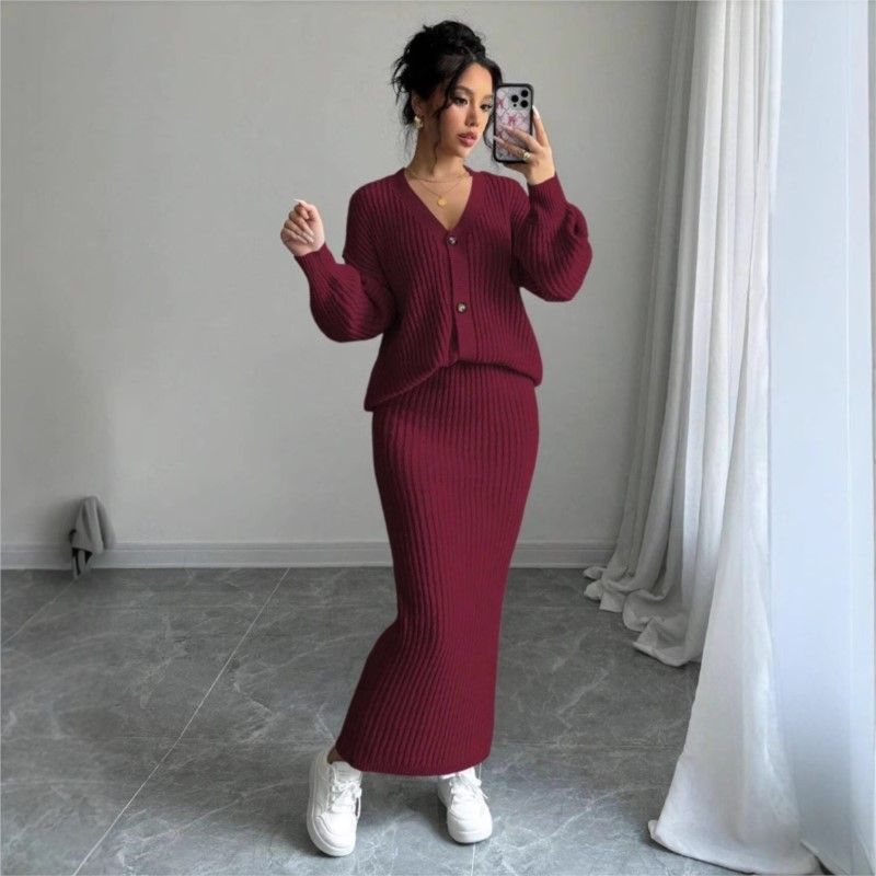 Womens Knitted Sweater Long Sk - Women'S Formal Wear Cardigan 评论和价格