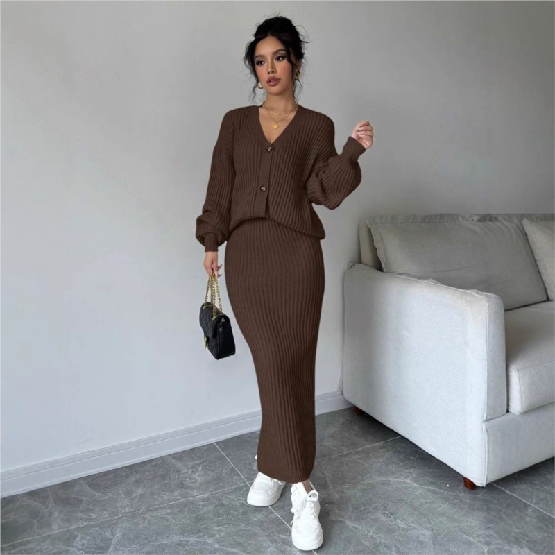 Womens Knitted Sweater Long Sk - Women'S Formal Wear Cardigan 评论和价格