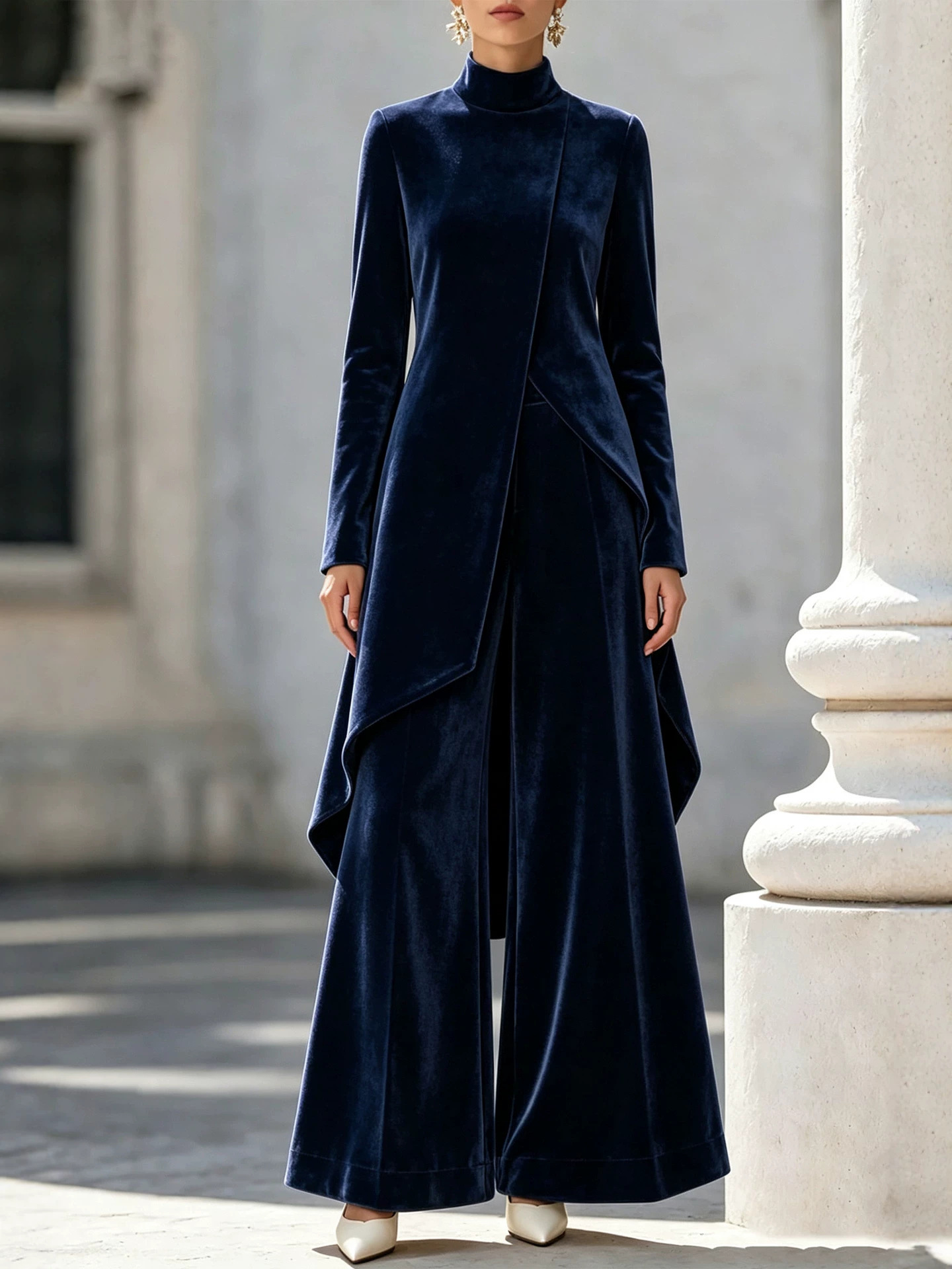 Luxury Velvet Two Piece Pants  - Women'S Formal Wear With Pants 评论和价格