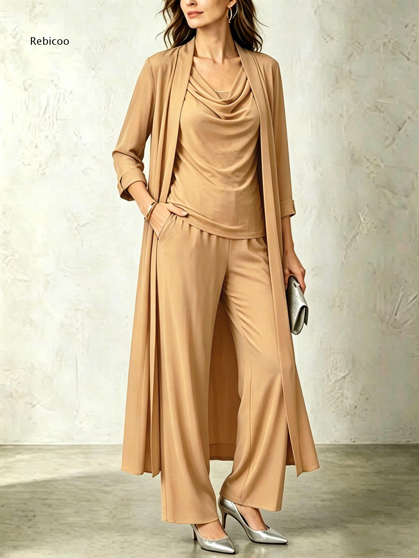 Women Three Piece Outfit Set C - Women'S Formal Wear Cardigan 评论和价格