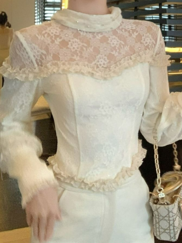 Elegant Long Sleeve Bodysuit B - Turtleneck Bodysuit Office 评论和价格