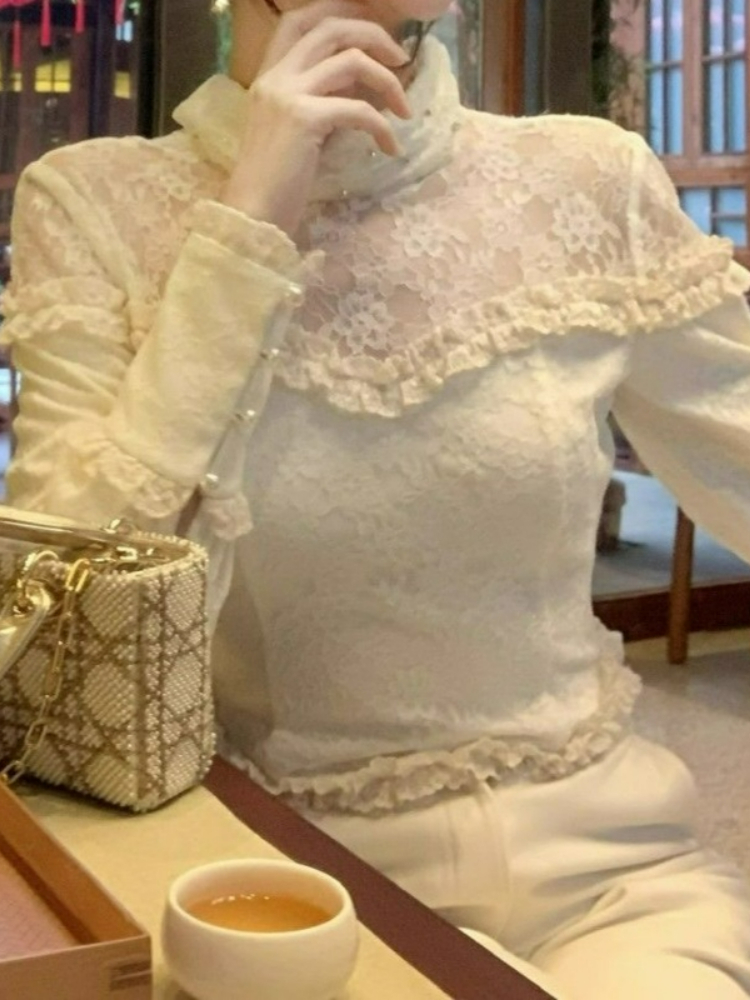 Elegant Long Sleeve Bodysuit B - Turtleneck Bodysuit Office 评论和价格