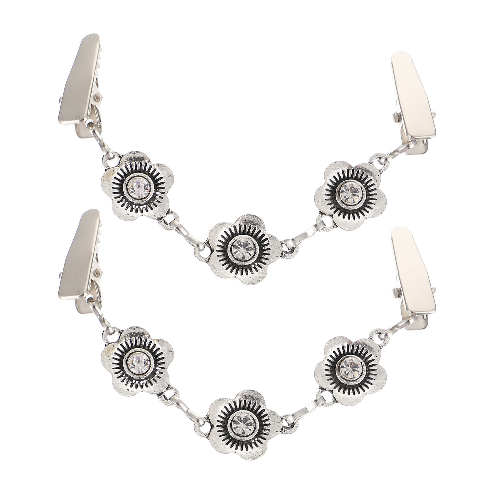 2Pcs Premium Zinc Alloy Flower - Woman Formal Wear 评论和价格