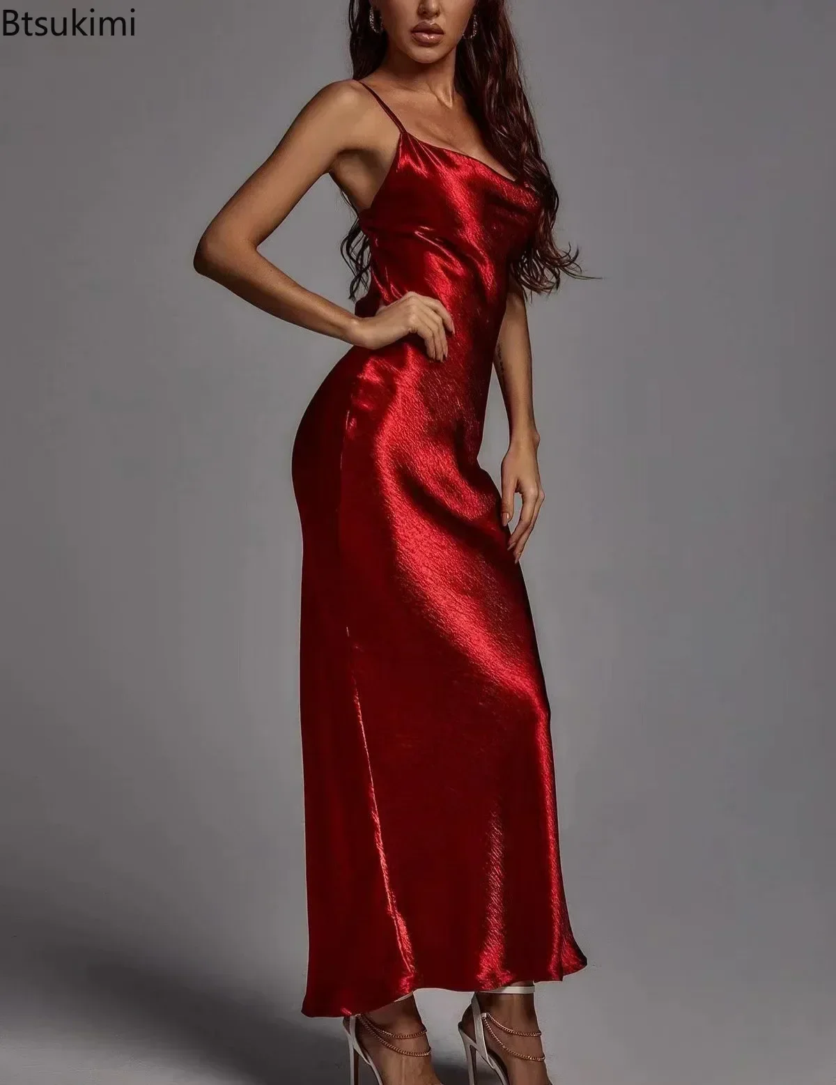 Metallic Gold Maxi Dress Elega - Formal Wear Gowns For Women 评论和价格