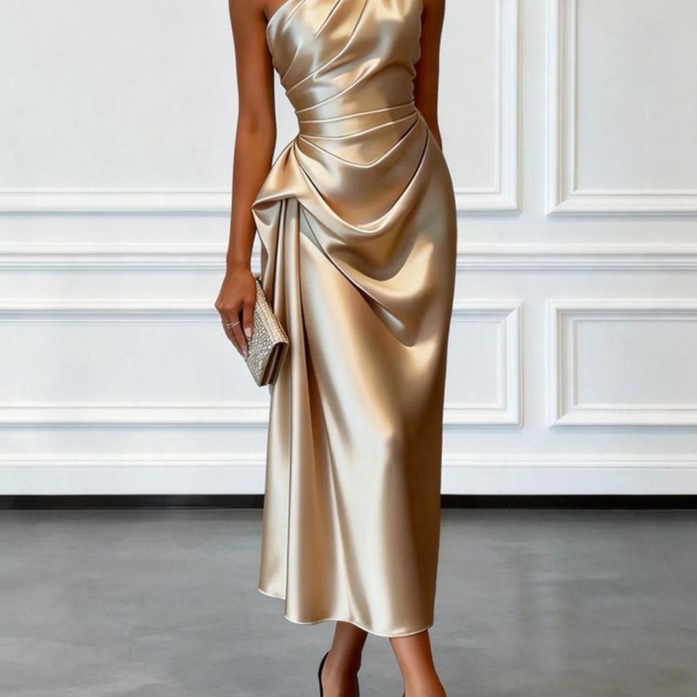 Sophisticated Satin Evening Dr - Woman Formal Wear 评论和价格