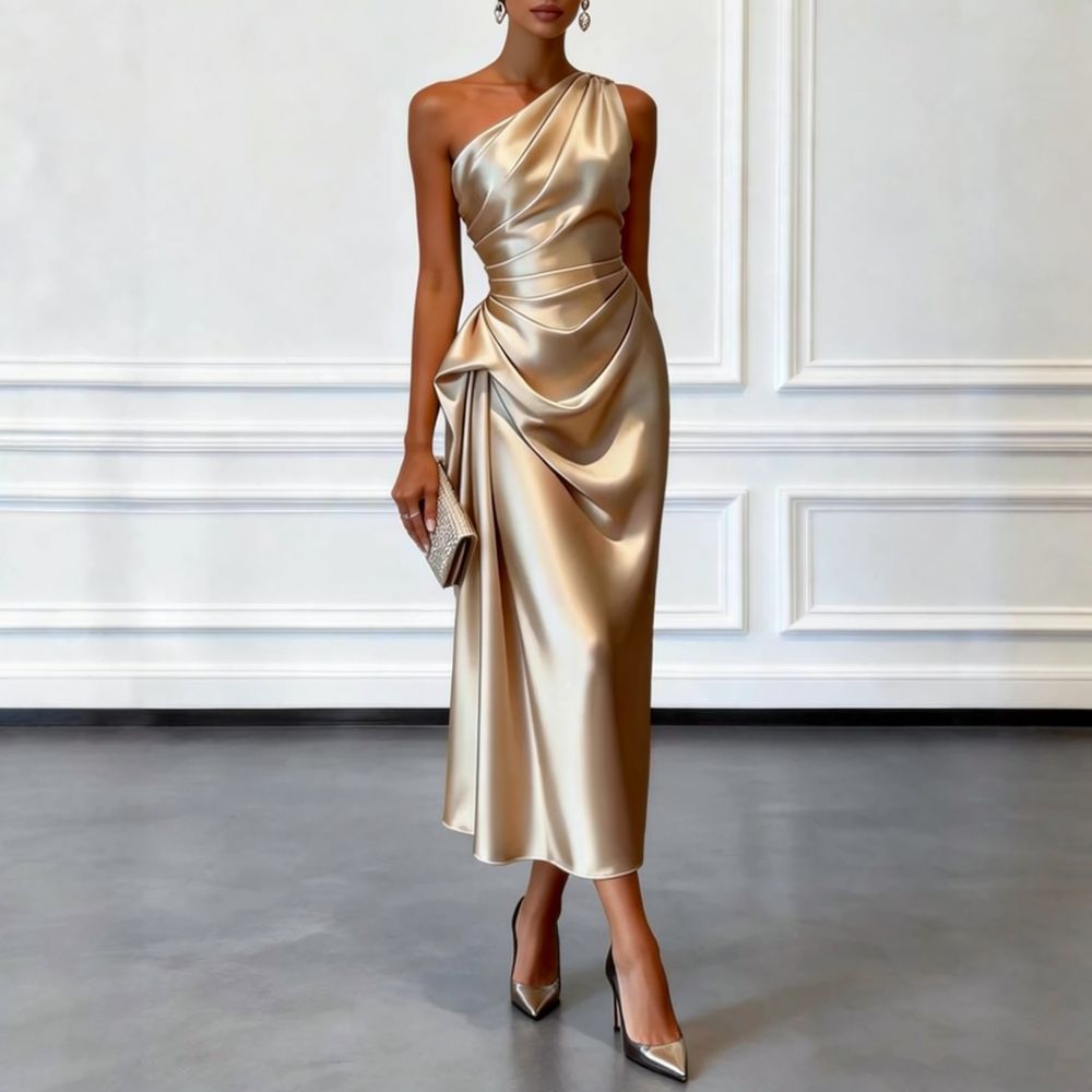 Sophisticated Satin Evening Dr - Woman Formal Wear 评论和价格