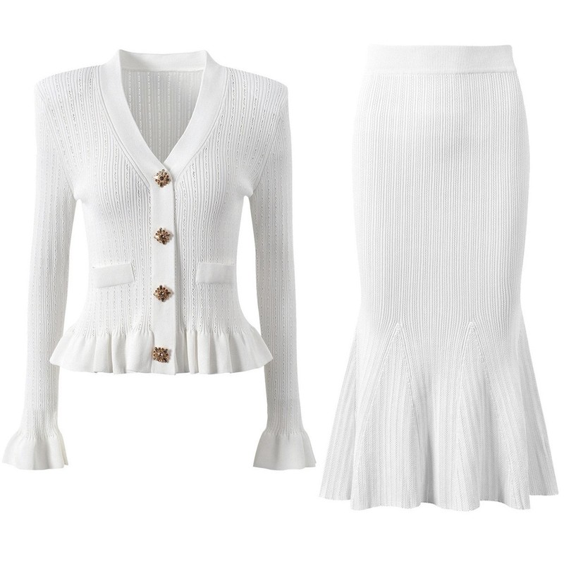 Elegant French Style Women Kni - Women'S Formal Wear Cardigan 评论和价格